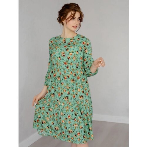 Платье Текстильный Край, размер 54, зеленый
