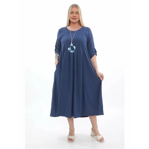 Платье Zedd Plus, размер 5XL, синий