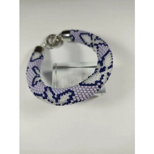 Плетеный браслет, 1 шт., размер 20 см, белый, лиловый