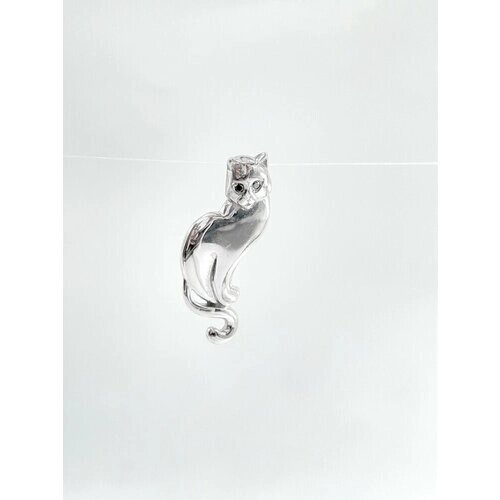 Подвеска Кристалл Мечты Кошка, серебро, 925 проба, бриллиант, размер 2.5 см.