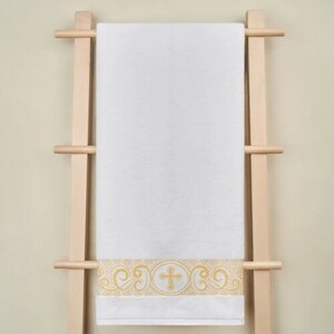 Полотенце крестильное махровое 70x140 с вышивкой