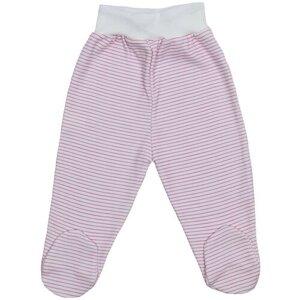 Ползунки высокие Clariss для мальчиков, под подгузник, закрытая стопа, пояс на резинке, размер 22 (68-74), розовый