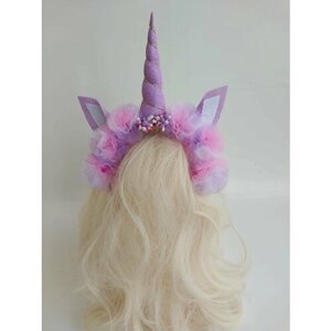"Радужный Единорог"ободок для волос Фиолетовый
