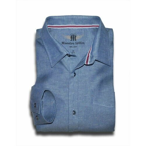 Рубашка Maestro, размер 44/S/178-186/39 ворот, синий