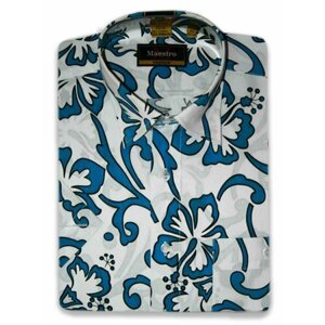 Рубашка Maestro, размер 48/M/178-186/41 ворот, синий
