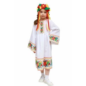 Русский народный костюм для девочки платье белое