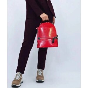 Рюкзак Tango Plus, фактура лаковая, гладкая, красный