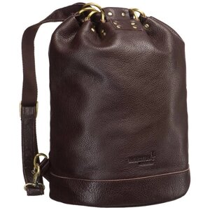 Рюкзак торба Dr. Koffer, натуральная кожа, коричневый