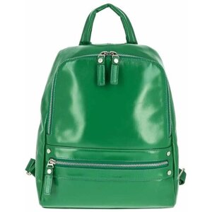 Рюкзак Versado, натуральная кожа, внутренний карман, зеленый