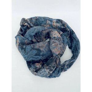 Шарф Girandola,150х70 см, синий, мультиколор