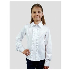 Школьная блуза IRINA EGOROVA, размер 122, белый