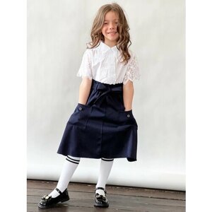 Школьная юбка Бушон, размер 152-158, синий