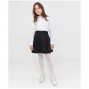 Школьная юбка Button Blue, с поясом на резинке, размер 146, черный