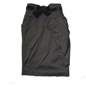 Школьная юбка, миди, размер 152, черный