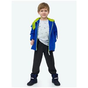 Школьные брюки джоггеры Микита, размер 128, серый