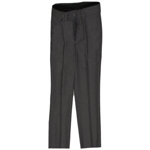 Школьные брюки TUGI демисезонные, классический стиль, карманы, размер 122, серый