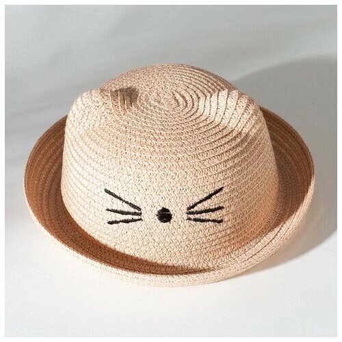 Шляпа для девочки MINAKU "Кошечка", цв. розовый, р-р 50