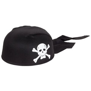 Шляпа, Пиратская бандана, Черный, 1 шт.