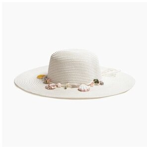 Шляпа женская MINAKU "Ocean", размер 56-58, цвет белый