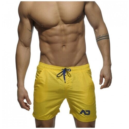 Шорты для плавания боксеры Addicted, карманы, размер XL, желтый