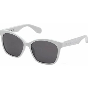 Солнцезащитные очки adidas, кошачий глаз, оправа: пластик, с защитой от УФ, для женщин, белый