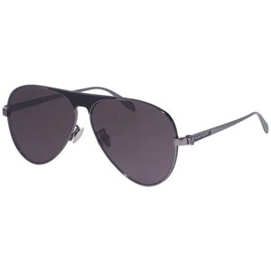 Солнцезащитные очки Alexander McQueen, авиаторы, оправа: металл, для мужчин, серый