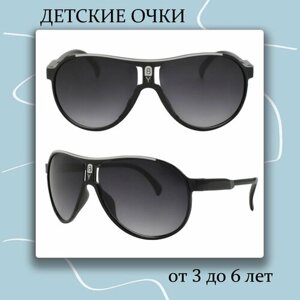Солнцезащитные очки , авиаторы, оправа: пластик, черный