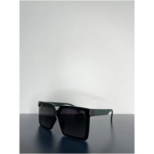 Солнцезащитные очки , авиаторы, оправа: пластик, с защитой от УФ, зеленый