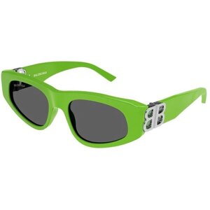 Солнцезащитные очки BALENCIAGA, кошачий глаз, оправа: пластик, для женщин, зеленый