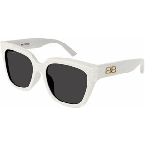 Солнцезащитные очки BALENCIAGA, квадратные, оправа: пластик, для женщин, белый
