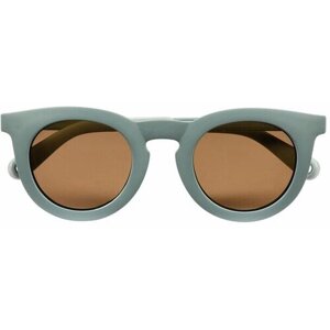 Солнцезащитные очки Beaba, круглые, на ремешке, чехол/футляр в комплекте, гибкая оправа/дужки, со 100% защитой от УФ-лучей, голубой