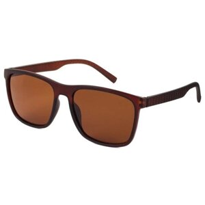 Солнцезащитные очки Boshi, прямоугольные, оправа: пластик, для мужчин, коричневый