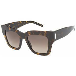 Солнцезащитные очки BOSS, бабочка, оправа: пластик, с защитой от УФ, градиентные, для женщин, коричневый