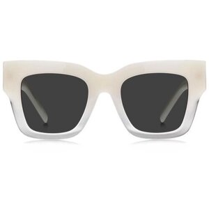 Солнцезащитные очки BOSS, кошачий глаз, оправа: пластик, для женщин, серый
