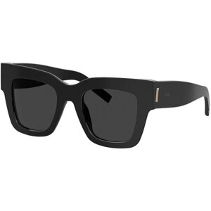 Солнцезащитные очки BOSS, кошачий глаз, с защитой от УФ, для женщин, черный
