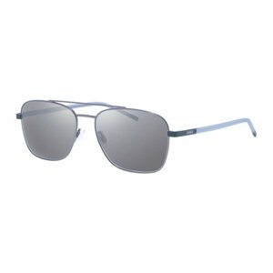 Солнцезащитные очки BOSS, оправа: металл, зеркальные, с защитой от УФ, для мужчин, серебряный