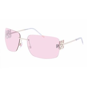 Солнцезащитные очки BOSS, серебряный, розовый