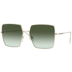 Солнцезащитные очки Burberry, квадратные, оправа: металл, градиентные, для женщин, серебряный