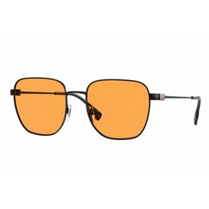 Солнцезащитные очки Burberry, прямоугольные, оправа: металл, черный