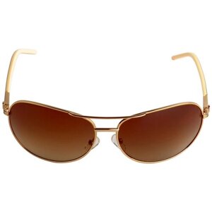 Солнцезащитные очки Caprio, овальные, оправа: металл, для женщин, коричневый