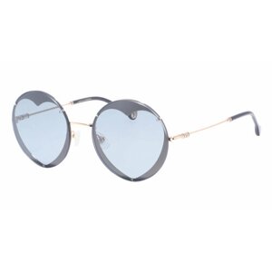 Солнцезащитные очки CAROLINA HERRERA, оправа: металл, для женщин, голубой