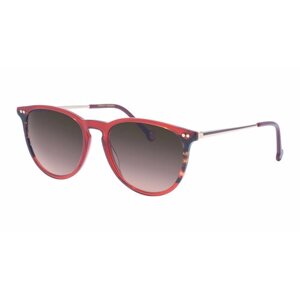 Солнцезащитные очки CAROLINA HERRERA, оправа: пластик, градиентные, с защитой от УФ, для женщин, красный