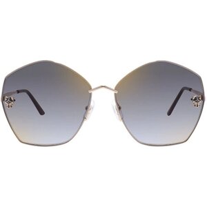 Солнцезащитные очки Cartier 0356S 001, серый, золотой