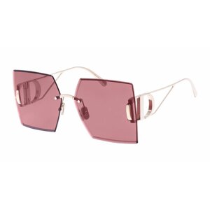 Солнцезащитные очки Dior, квадратные, оправа: металл, с защитой от УФ, для женщин, розовый