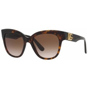 Солнцезащитные очки DOLCE & GABBANA, бабочка, оправа: пластик, градиентные, для женщин, коричневый