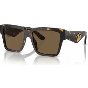 Солнцезащитные очки DOLCE & GABBANA, прямоугольные, с защитой от УФ, для женщин, коричневый