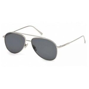 Солнцезащитные очки DSQUARED2, авиаторы, оправа: металл, зеркальные, с защитой от УФ, для мужчин, серебряный