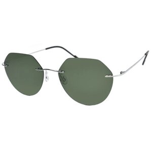 Солнцезащитные очки Enni Marco, шестиугольные, с защитой от УФ, зеленый
