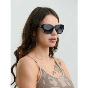 Солнцезащитные очки Eternal, квадратные, оправа: пластик, для женщин, черный
