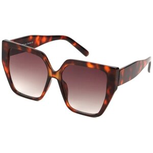 Солнцезащитные очки FABRETTI, квадратные, складные, с защитой от УФ, градиентные, для женщин, коричневый